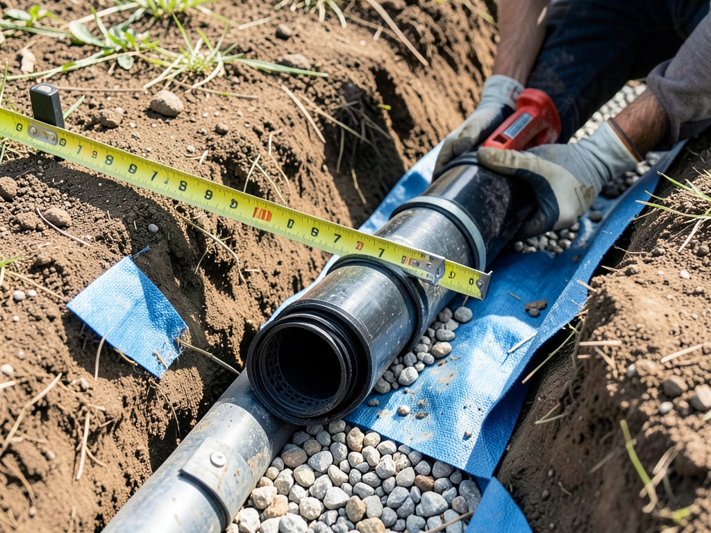 How a professional french drain system stops backy