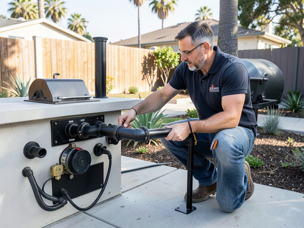 Local gas line installation for outdoor kitchens i