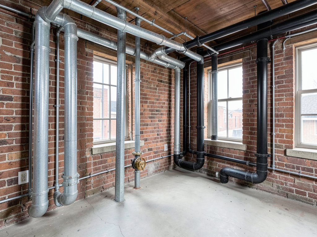 The best way to hide ugly exposed pipes in an arts